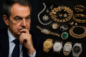 Colección de joyas y relojes de lujo sobre fondo negro