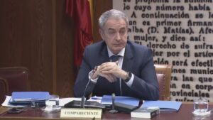 José Luis Rodríguez Zapatero en una comparecencia judicial sobre el caso Plus Ultra.