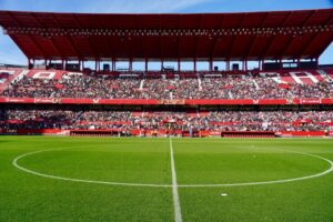 Vista del Estadio Ramón Sánchez-Pizjuán lleno de aficionados del Sevilla FC.