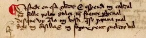 Texto manuscrito de las estrofas 972 y 973 del Libro de Buen Amor