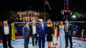 Trump en el evento UFC 250