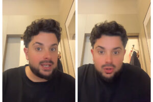 Hombre hablando sobre críticas de huéspedes en un video