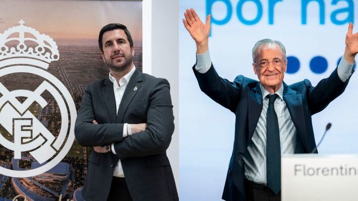 Enrique Riquelme y Florentino Pérez en un evento del Real Madrid