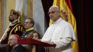 El Papa hablando en el Congreso sobre la defensa de la vida y la convivencia social