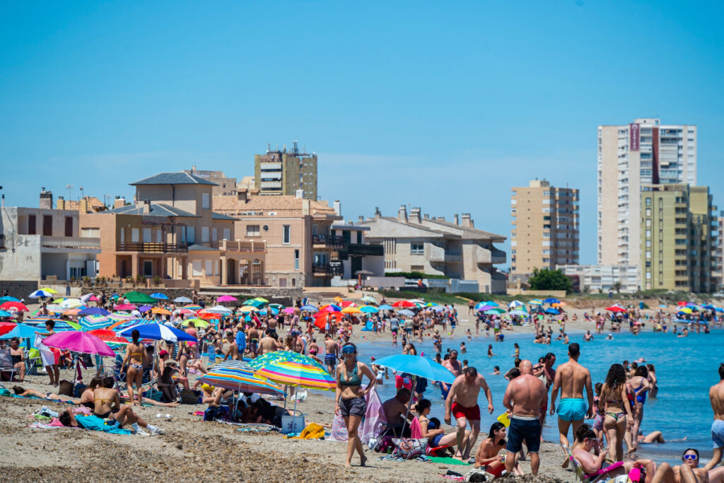 Playa de Levante de La Manga.