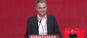 Zapatero, en un acto del PSOE de octubre de 2021